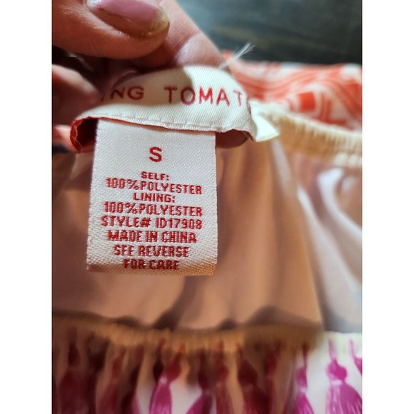 Flying Tomato tiered ruffled rainbow tribal print‎ off the shoulder dress - Picture 7 of 8